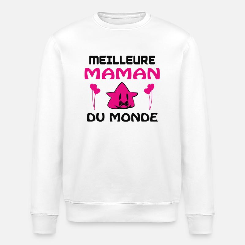 MEILLEURE MAMAN DU MONDE - Sweat bio ROLLER Stanley/Stella Unisexe - blanc