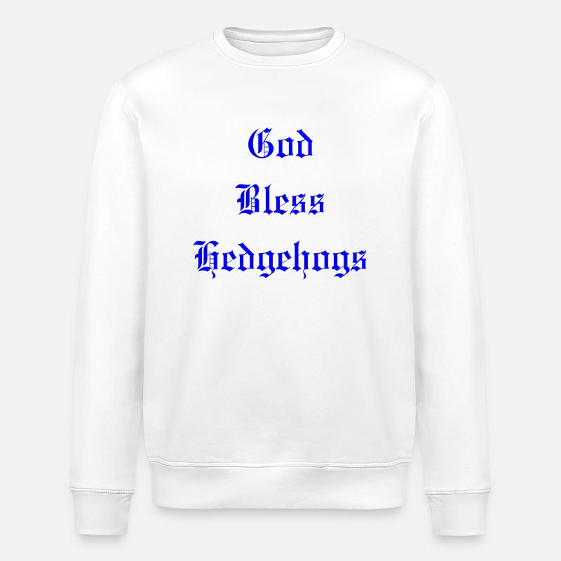 GodBlessHedgehogs - Stanley/Stella Unisex Bio-Sweatshirt ROLLER - Weiß