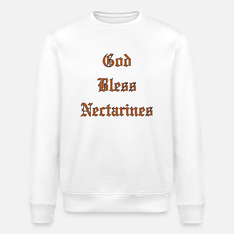 GodBlessNectarines - Stanley/Stella ROLLER Unisex Organic Sweatshirt - white