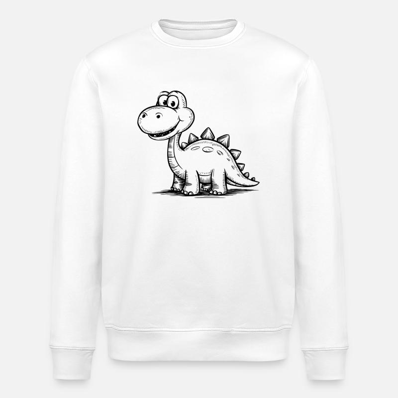 Dino Dinosaurier - Stanley/Stella Unisex Bio-Sweatshirt ROLLER - Weiß