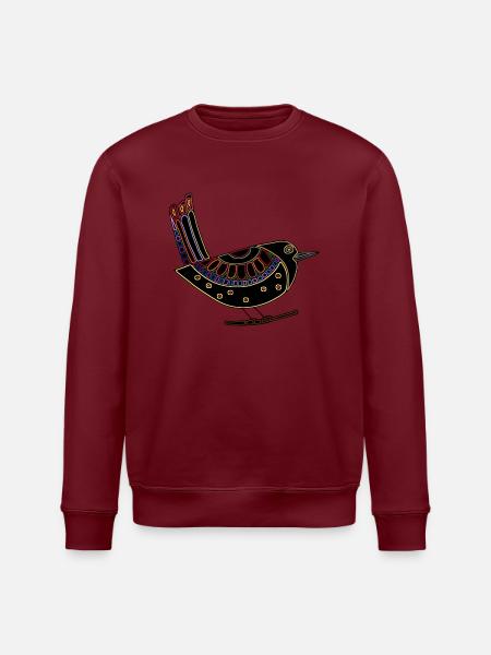 Bunter Vogel - Stanley/Stella Unisex Bio-Sweatshirt ROLLER - Weiß