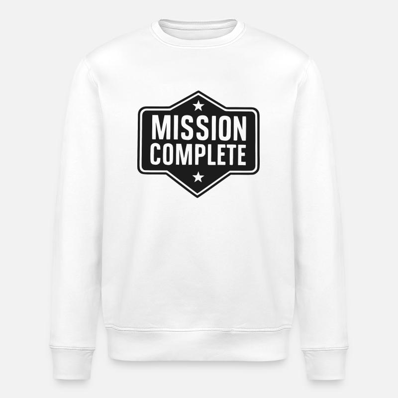 Mission Complete - Stanley/Stella ROLLER Unisex Organic Sweatshirt - white