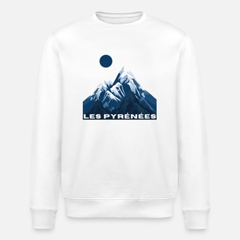 Les Pyrénées - idée cadeau - Sweat bio ROLLER Stanley/Stella Unisexe - blanc