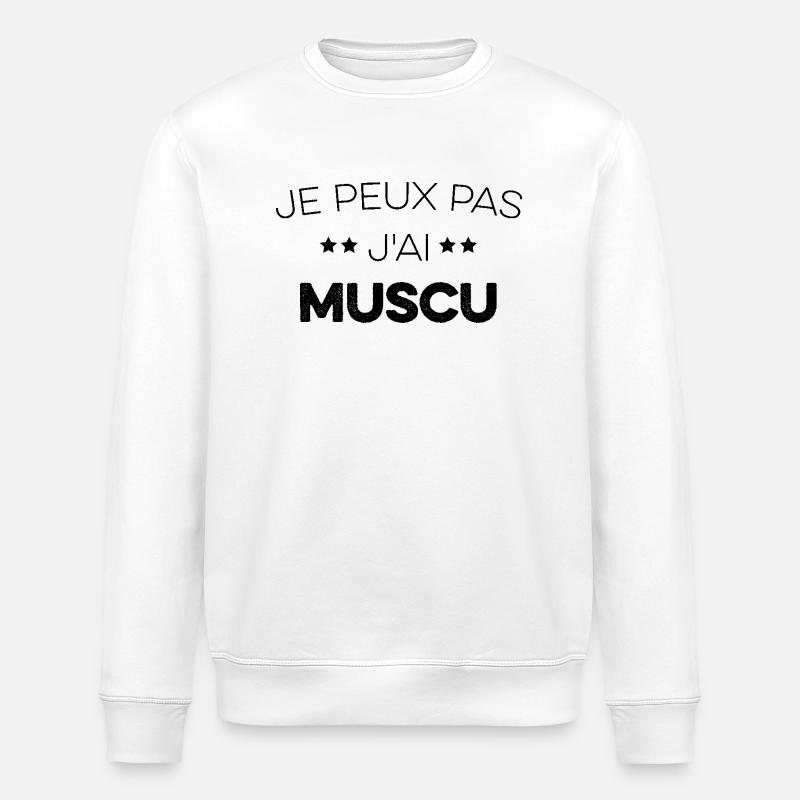 J'peux pas j'ai MUSCU - Musculation - Sweat bio ROLLER Stanley/Stella Unisexe - blanc