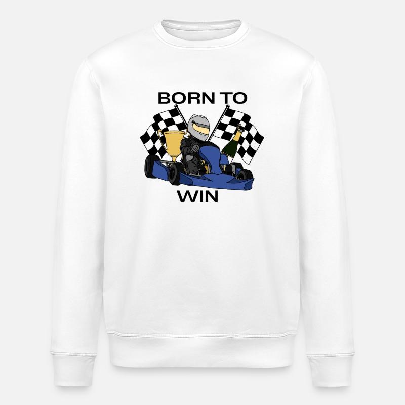 Born to Win - Stanley/Stella ROLLER Unisex Organic Sweatshirt - white