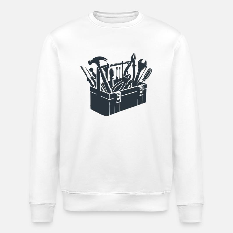 Tool Toolbox - Stanley/Stella ROLLER Unisex Organic Sweatshirt - white