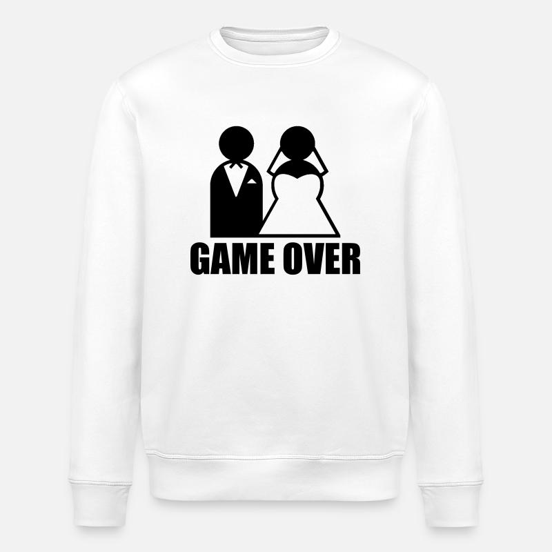 Game Over - Stanley/Stella ROLLER Unisex Organic Sweatshirt - white