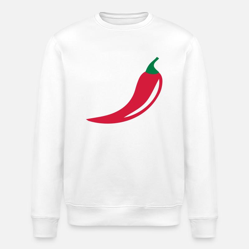 Chilischote - Stanley/Stella Unisex Bio-Sweatshirt ROLLER - Weiß