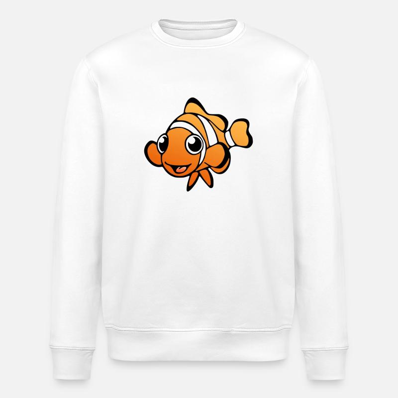 Clownfisch (Pixel) - Stanley/Stella ROLLER Unisex Organic Sweatshirt - white