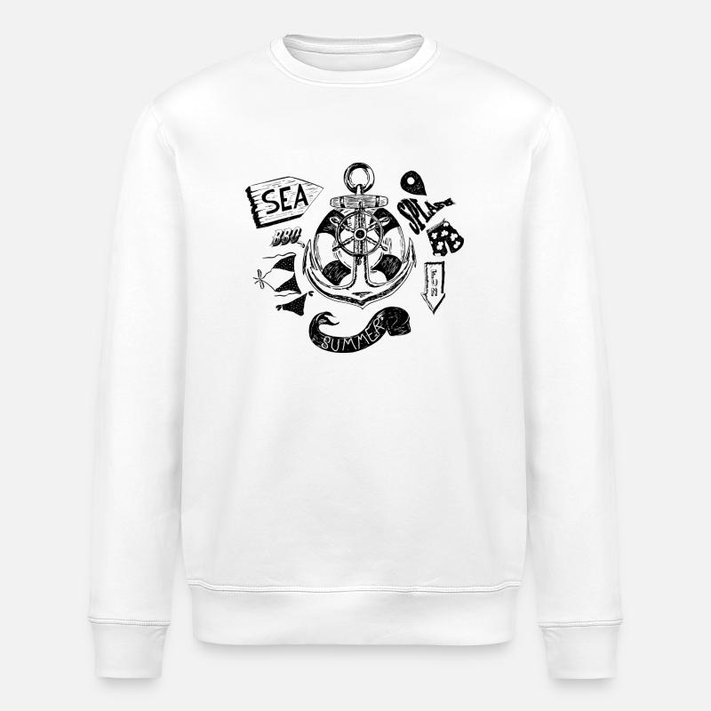 Summer and Sea - Stanley/Stella Unisex Bio-Sweatshirt ROLLER - Weiß