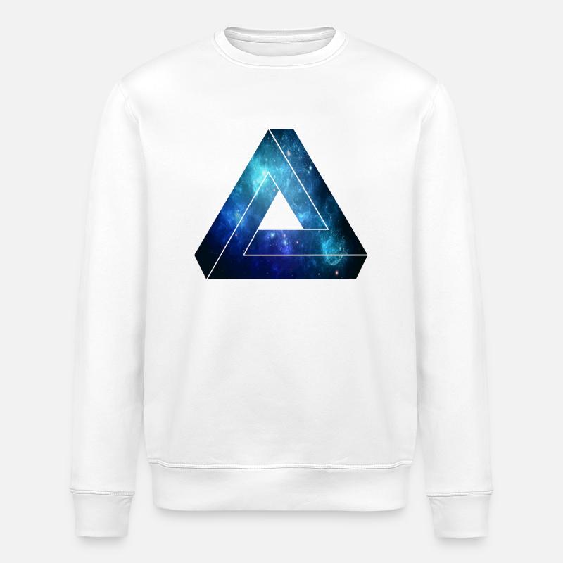 Penrose Dreieck Space - Stanley/Stella Unisex Bio-Sweatshirt ROLLER - Weiß