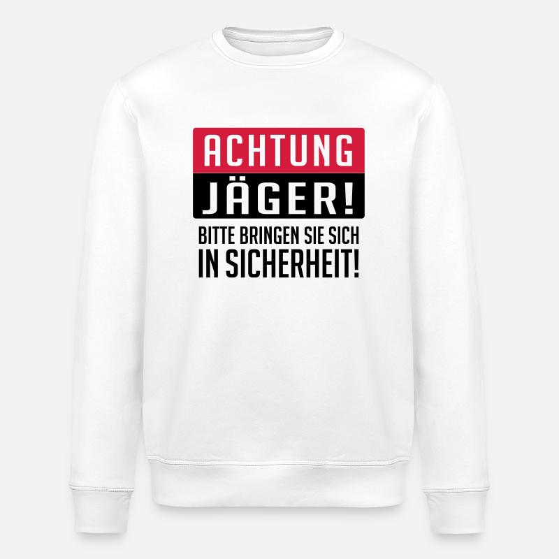Achtung Jäger - Stanley/Stella Unisex Bio-Sweatshirt ROLLER - Weiß