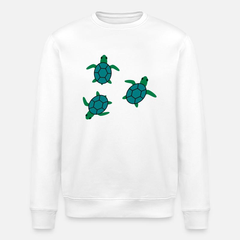 turtle - Stanley/Stella ROLLER Unisex Organic Sweatshirt - white