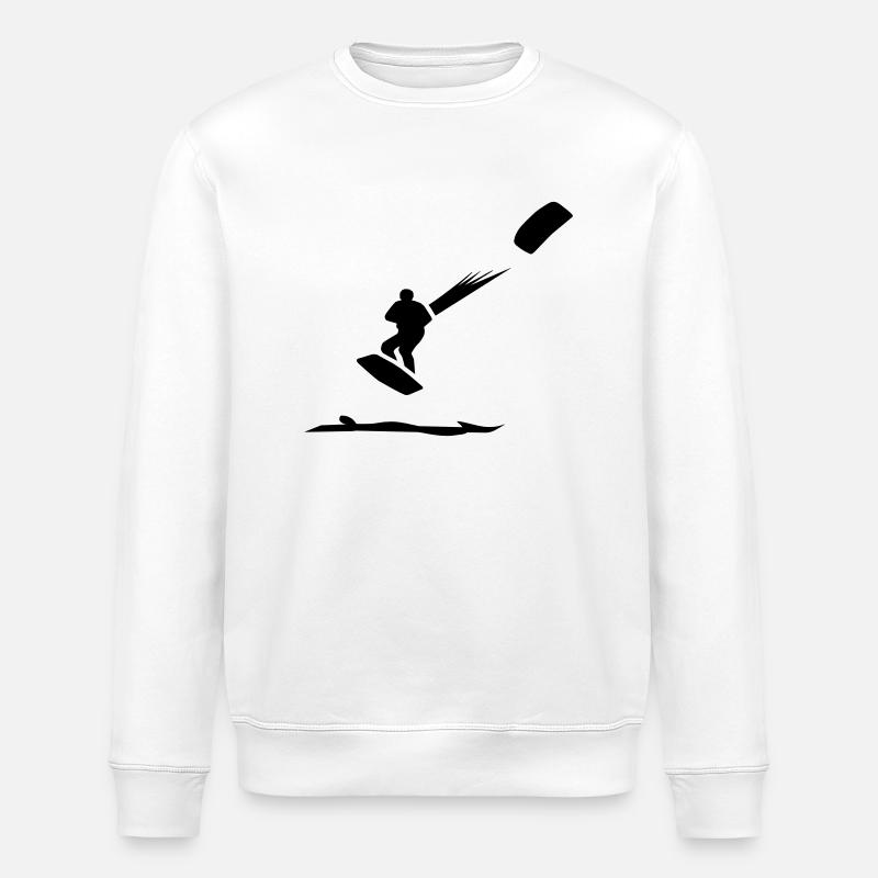 Kitesurfing - Stanley/Stella Unisex Bio-Sweatshirt ROLLER - Weiß