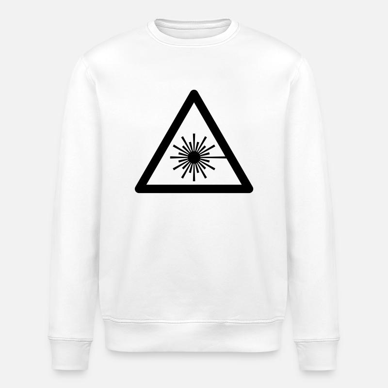 Symbole de danger - Laser Light - Sweat bio ROLLER Stanley/Stella Unisexe - blanc