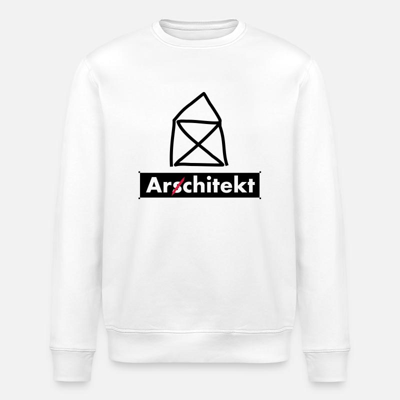 Architect engineer Arschitekt 2c - Stanley/Stella ROLLER Unisex Organic Sweatshirt - white
