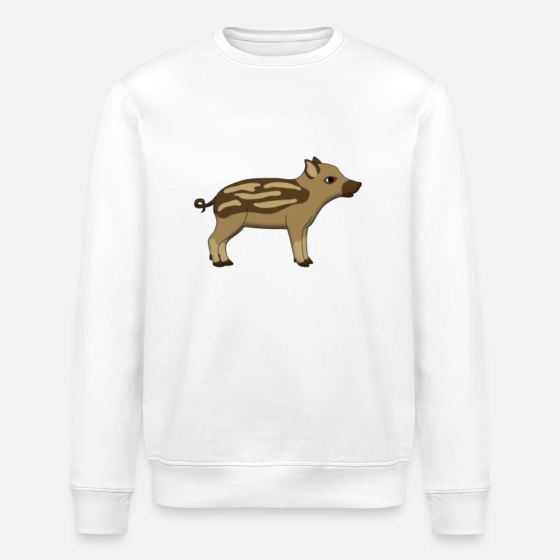 wild pig - Sweat bio ROLLER Stanley/Stella Unisexe - blanc
