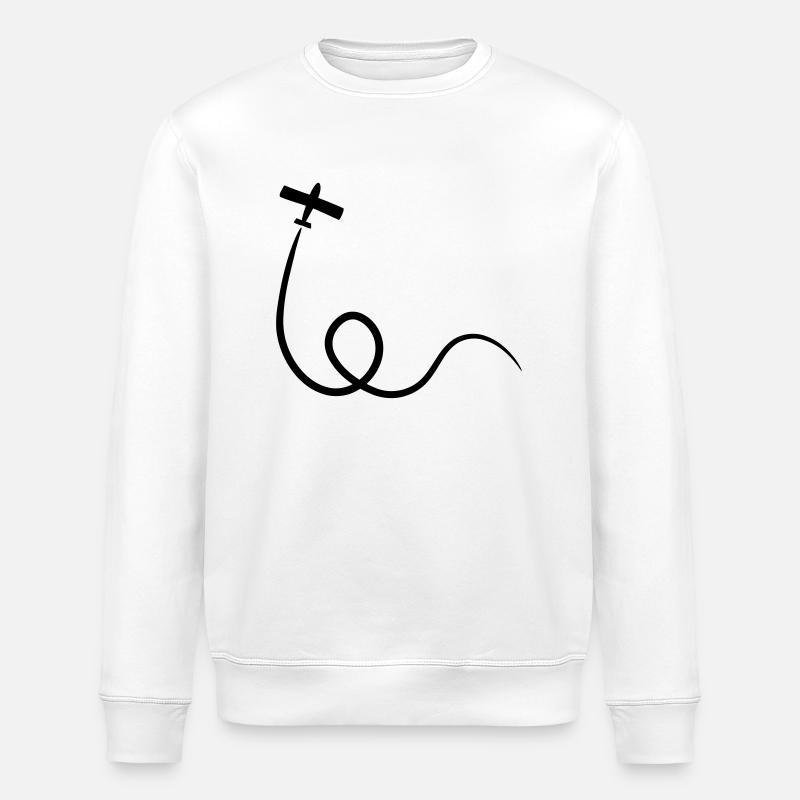 Airplane - Stanley/Stella ROLLER Unisex Organic Sweatshirt - white