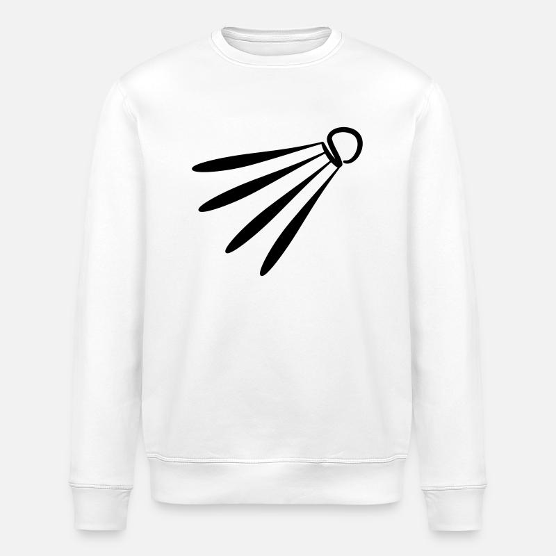 Abstract Badminton - Stanley/Stella Unisex Bio-Sweatshirt ROLLER - Weiß