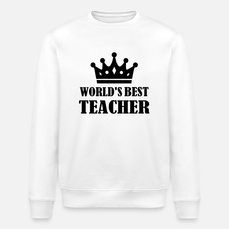 World's Best teacher - Stanley/Stella ROLLER Unisex Organic Sweatshirt - white