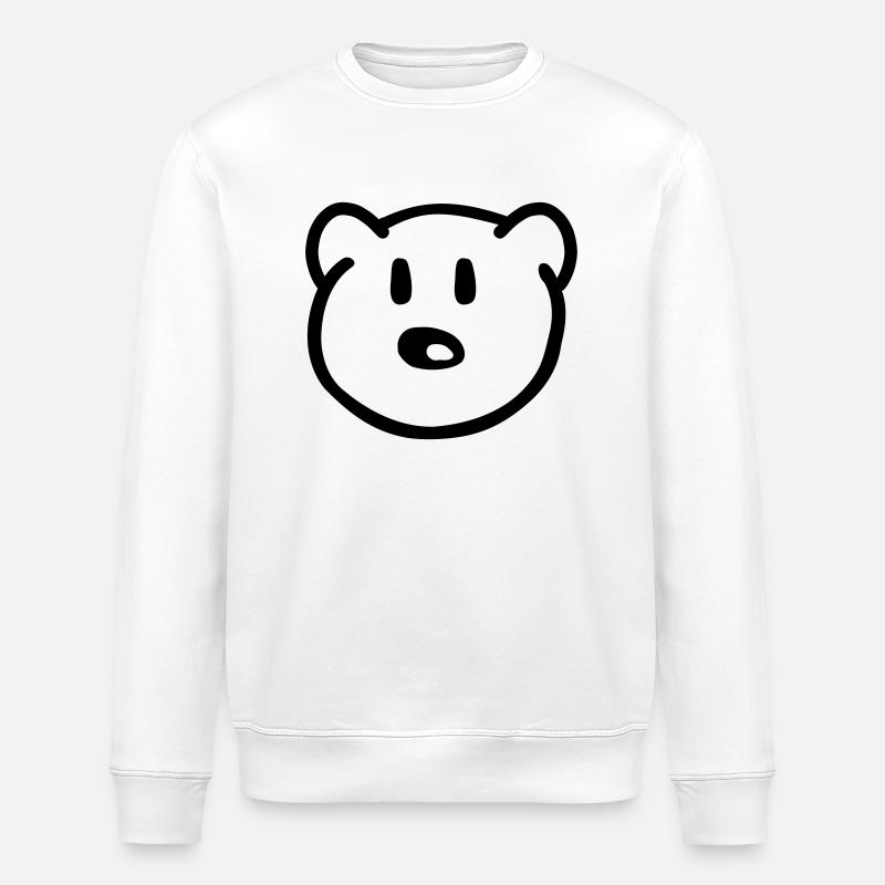 Nounours - Sweat bio ROLLER Stanley/Stella Unisexe - blanc