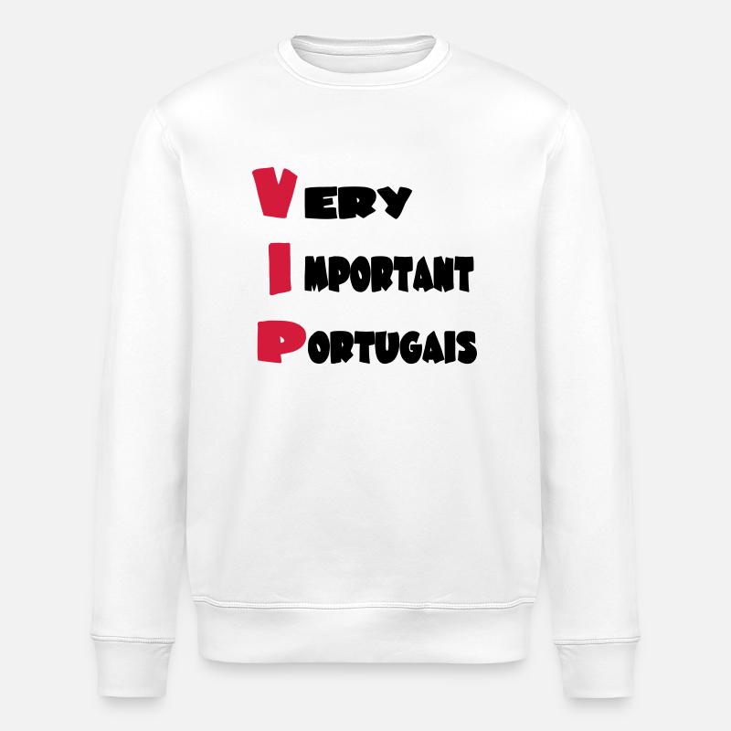 Very important _portugais - Stanley/Stella Unisex Bio-Sweatshirt ROLLER - Weiß
