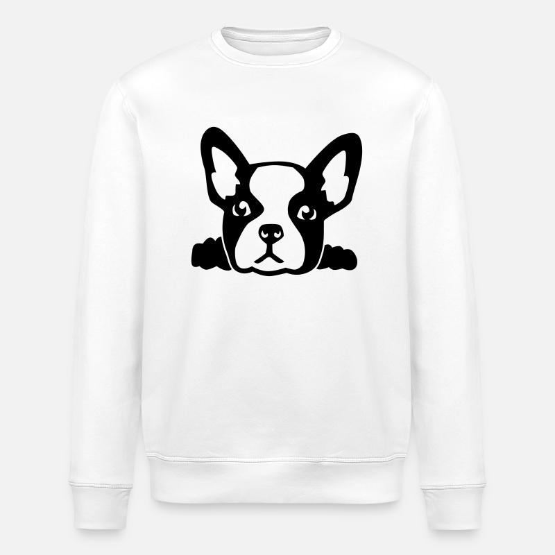 Bulldogge - Stanley/Stella Unisex Bio-Sweatshirt ROLLER - Weiß