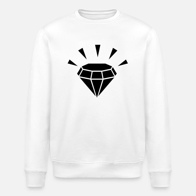 Diamant - Sweat bio ROLLER Stanley/Stella Unisexe - blanc