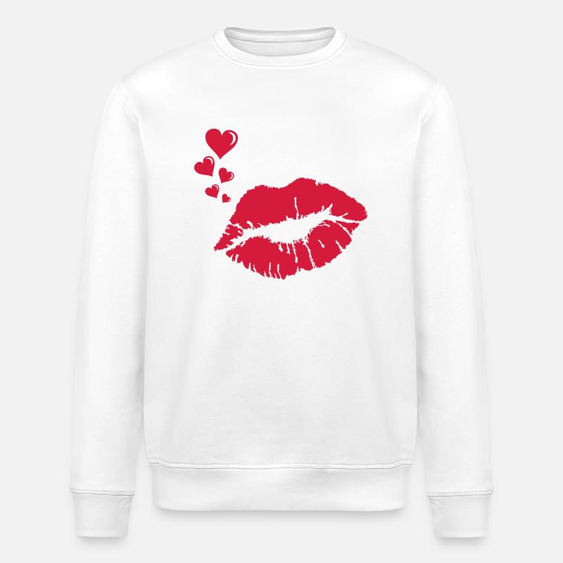 kiss_02 - Stanley/Stella Unisex Bio-Sweatshirt ROLLER - Weiß