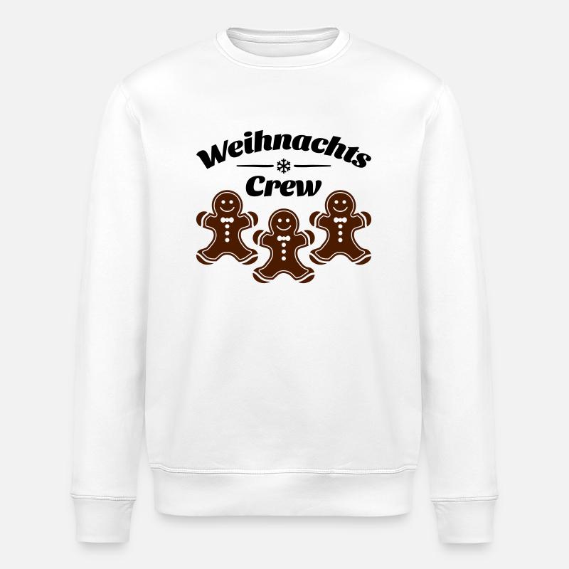weihnachts crew lebkuchenmann - Stanley/Stella Unisex Bio-Sweatshirt ROLLER - Weiß