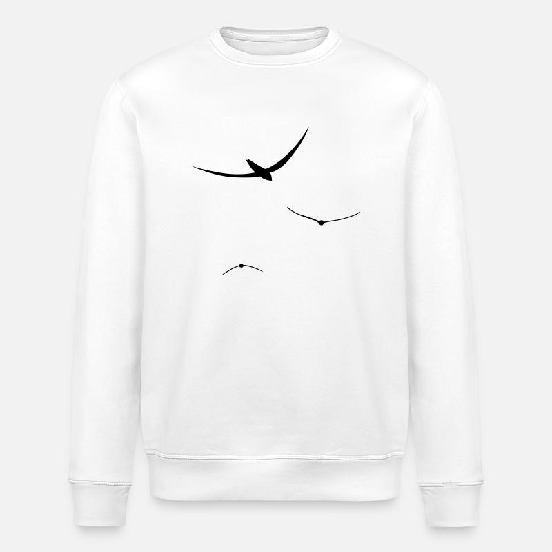 birds free fly - Stanley/Stella Unisex Bio-Sweatshirt ROLLER - Weiß