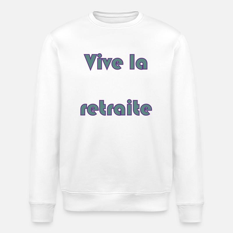 RETIREMENT. RETIREMENT. RETIRED. RETIREMENT - Stanley/Stella ROLLER Unisex Organic Sweatshirt - white