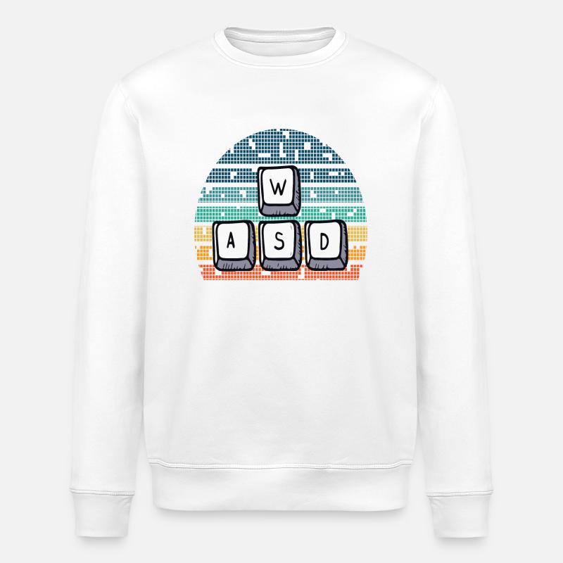 WASD Retro - Stanley/Stella Unisex Bio-Sweatshirt ROLLER - Weiß