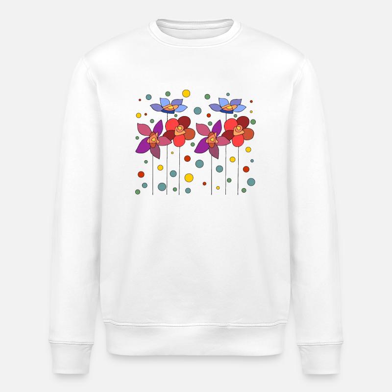 Fleur - Sweat bio ROLLER Stanley/Stella Unisexe - blanc