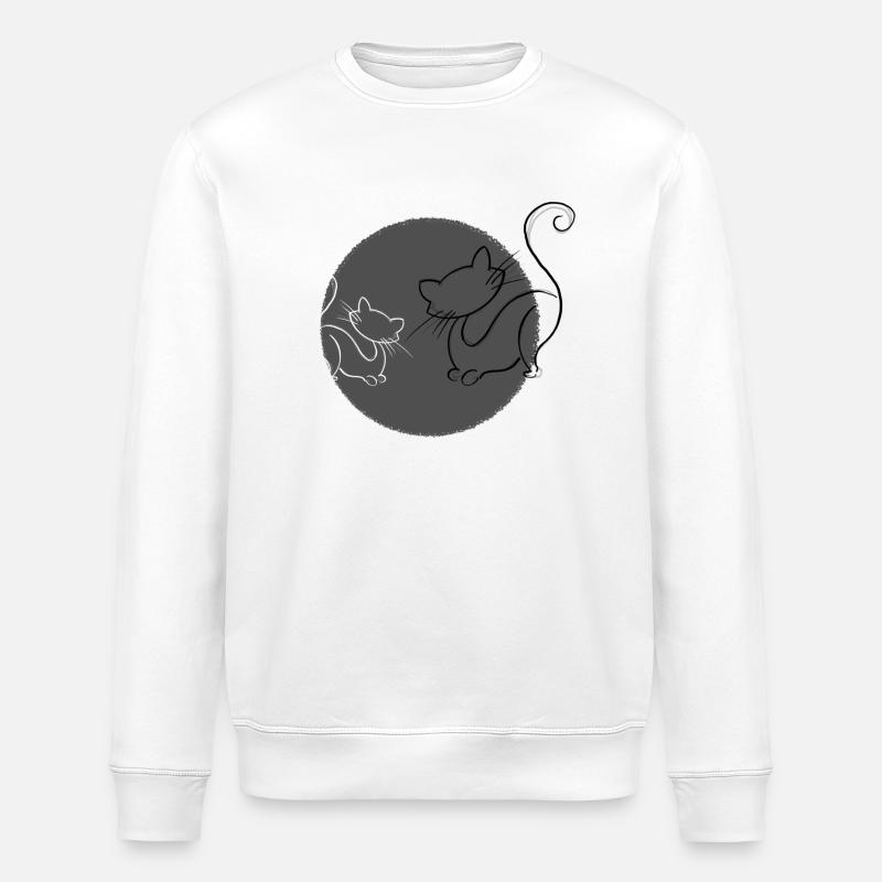 Chats Gris - Sweat bio ROLLER Stanley/Stella Unisexe - blanc