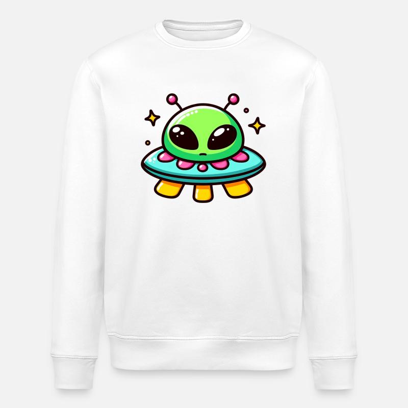 Alien Encounter - Stanley/Stella Unisex Bio-Sweatshirt ROLLER - Weiß