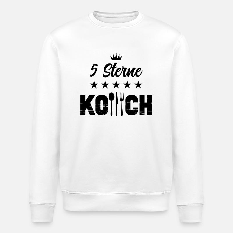 5 sterne koch - Stanley/Stella Unisex Bio-Sweatshirt ROLLER - Weiß
