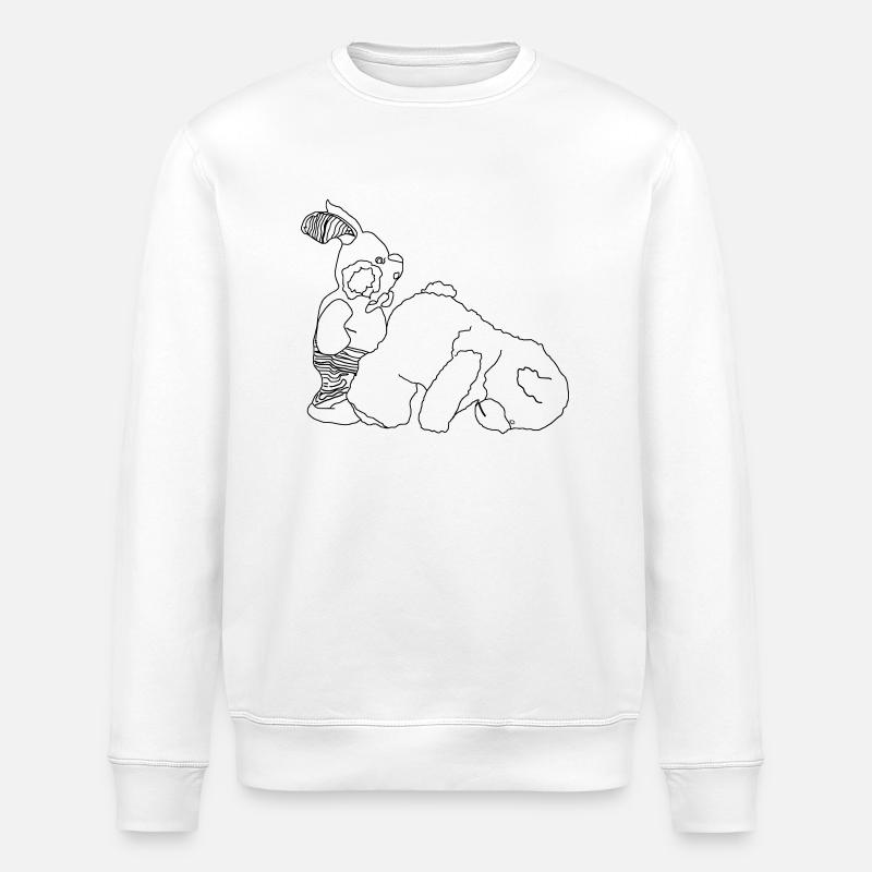Teddybär Hase - Stanley/Stella Unisex Bio-Sweatshirt ROLLER - Weiß