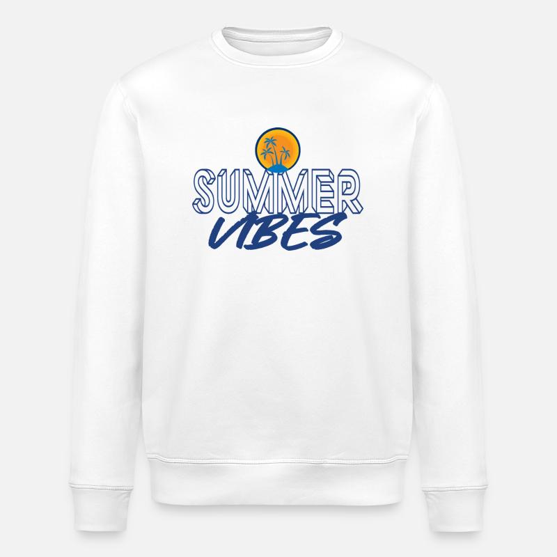 Vibrationen im Sommer - Stanley/Stella Unisex Bio-Sweatshirt ROLLER - Weiß