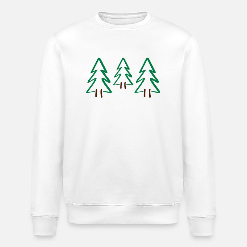 bäume weihnachten - Stanley/Stella Unisex Bio-Sweatshirt ROLLER - Weiß