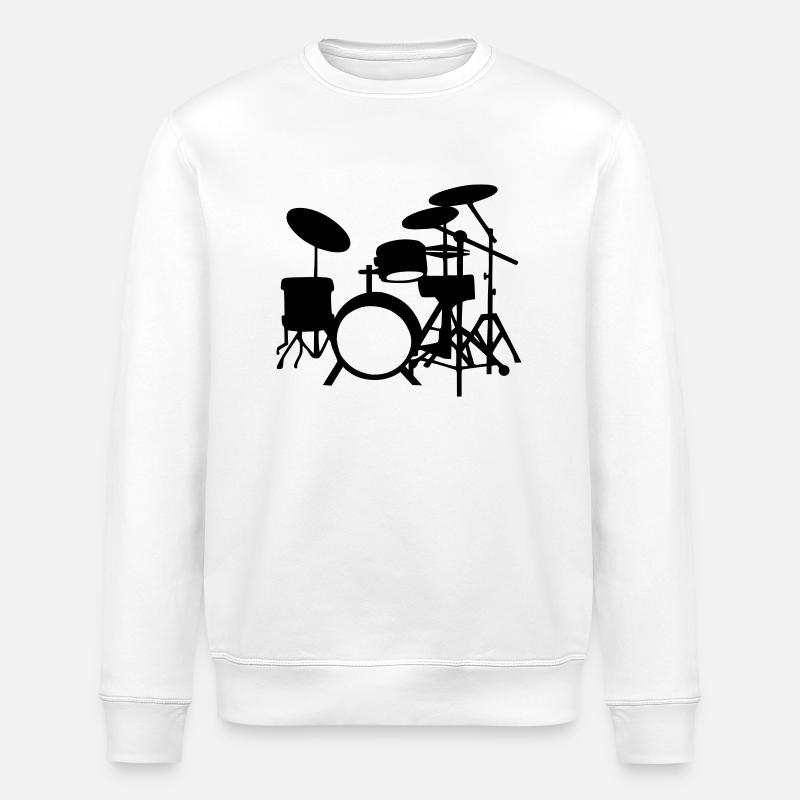 Batterie - Sweat bio ROLLER Stanley/Stella Unisexe - blanc