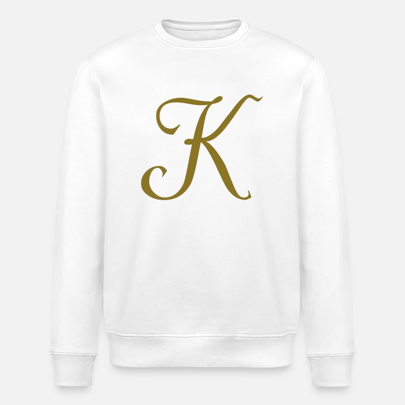 K - Lettre - Sweat bio ROLLER Stanley/Stella Unisexe - blanc