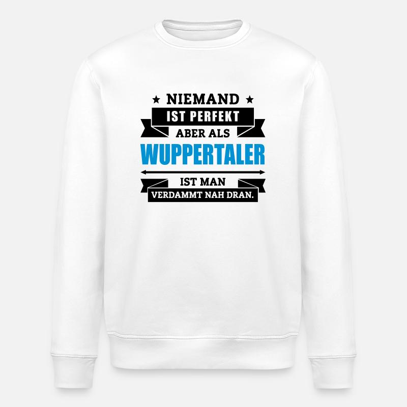 Funshirt Wuppertal - Stanley/Stella Unisex Bio-Sweatshirt ROLLER - Weiß