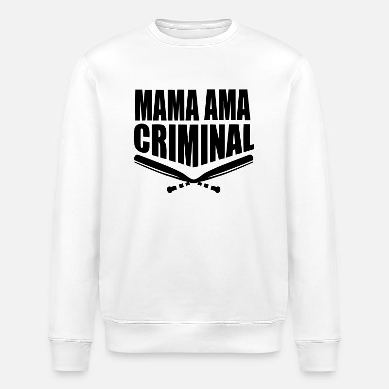 Mama ama Criminal Баста - Stanley/Stella Unisex Bio-Sweatshirt ROLLER - Weiß