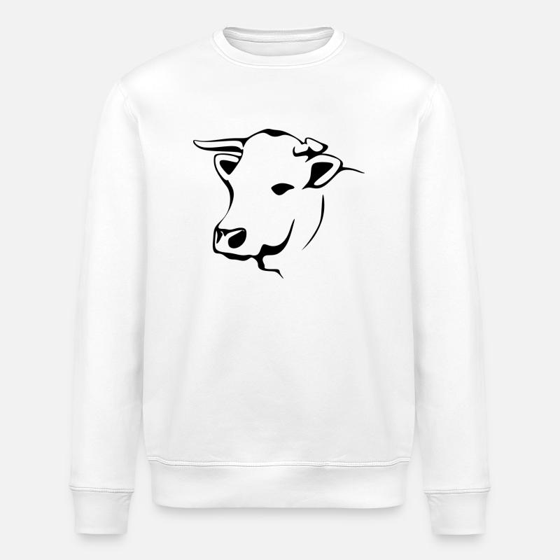 Kuh - Stanley/Stella Unisex Bio-Sweatshirt ROLLER - Weiß