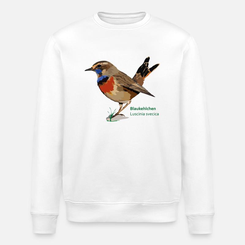 Blaukehlchen_de.png - Stanley/Stella Unisex Bio-Sweatshirt ROLLER - Weiß
