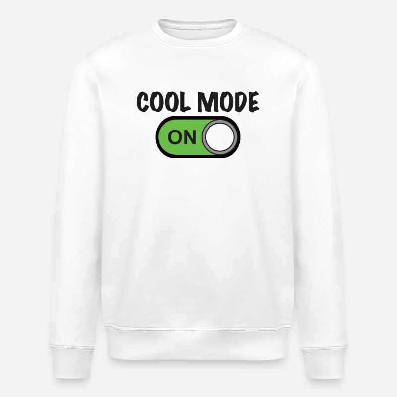 COOL MODE ON - Stanley/Stella Unisex Bio-Sweatshirt ROLLER - Weiß