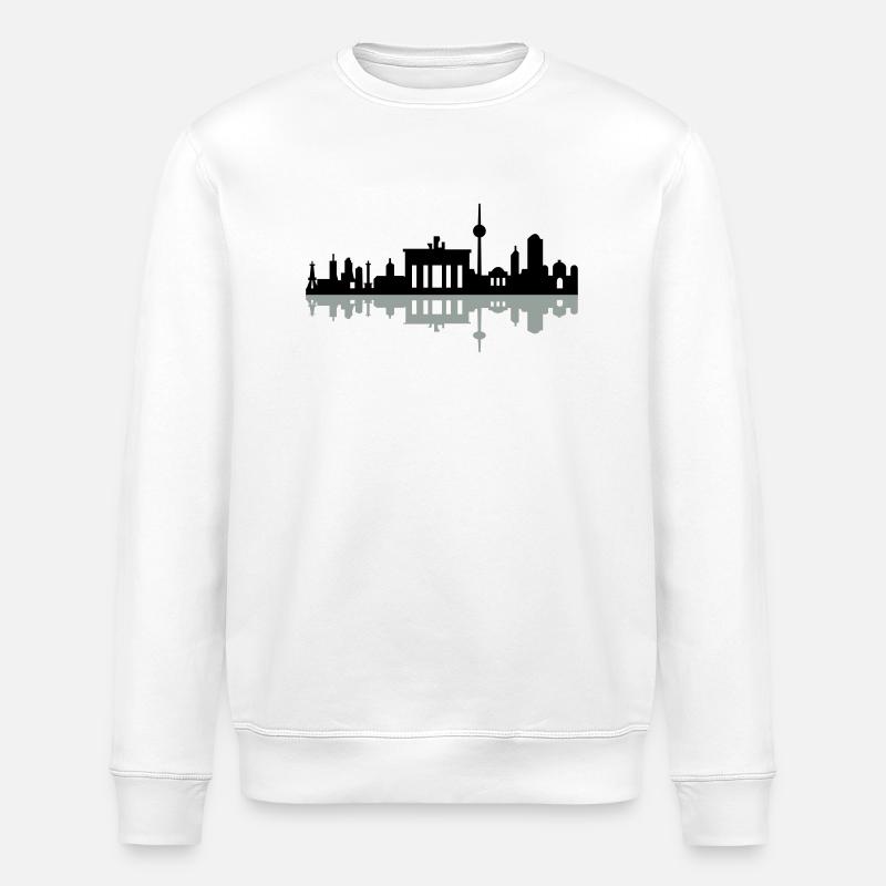 Skyline Berlin Schatten - Stanley/Stella Unisex Bio-Sweatshirt ROLLER - Weiß