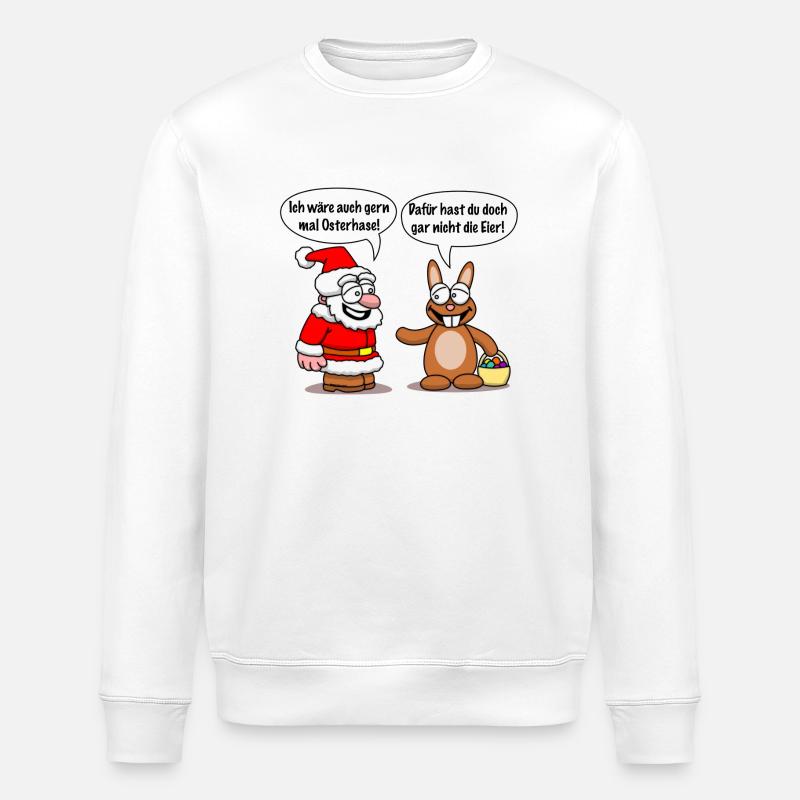Ostereier - Stanley/Stella Unisex Bio-Sweatshirt ROLLER - Weiß