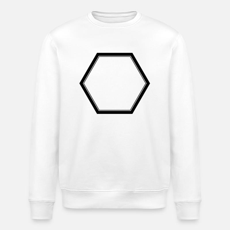 Hexagon - Stanley/Stella Unisex Bio-Sweatshirt ROLLER - Weiß